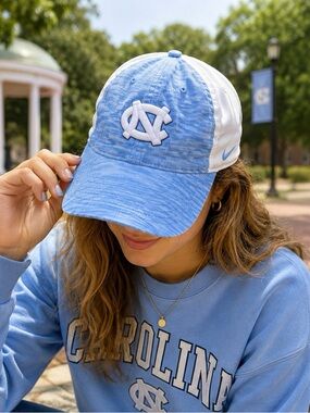 Nike North Carolina Tar Heels UNC Blue White Adjustable Hat Cap